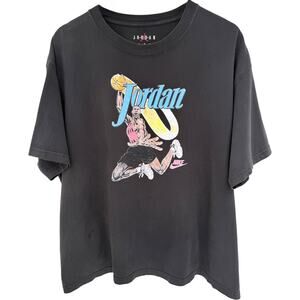 Jordan Graphic T Shirt Mens XL Black Nike Basketball Streetwear Tee